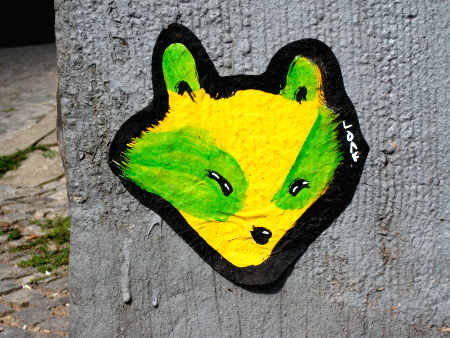 Street-Art: Waschbärennachwuchs 1