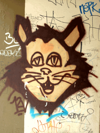 Street-Art: Lustiger Kater