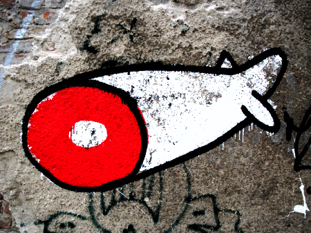 Street-Art: Fisch vorm Kopf