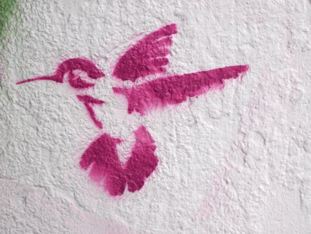 Street-Art: Kolibri