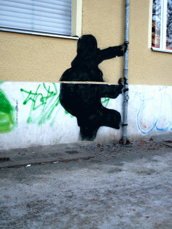 Street-Art: Der Kletterer