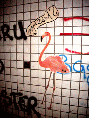 Street-Art: Flamingo