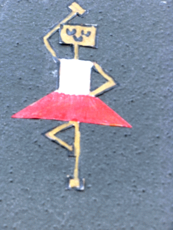 Street-Art: Balletttänzerin