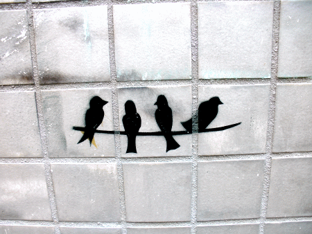 Street-Art: Vögel