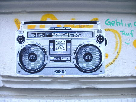 Street-Art: Cassetten-Recorder