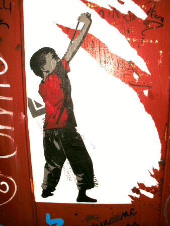 Street-Art: Zwillen (Detail)