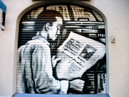 Street-Art: Zeitungs-Laden 1