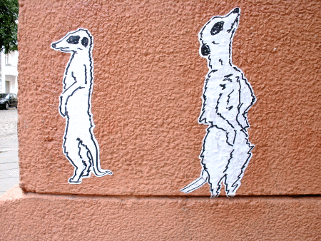 Street-Art: Erdmännchen