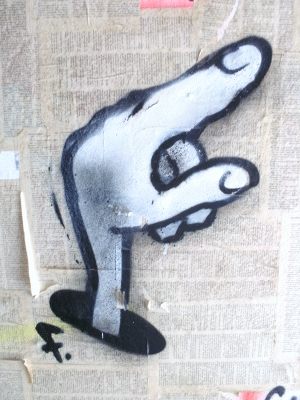 Street-Art: Handzeichen 1
