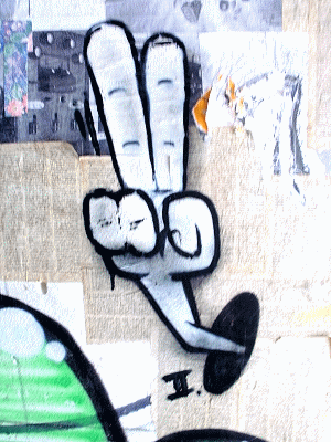 Street-Art: Handzeichen 2