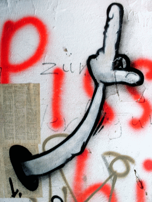 Street-Art: Handzeichen 3