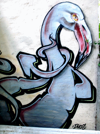 Street-Art: Flamingo