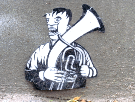 Street-Art: Blasmusiker
