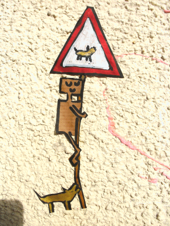 Street-Art: Vorsicht bissiger Hund