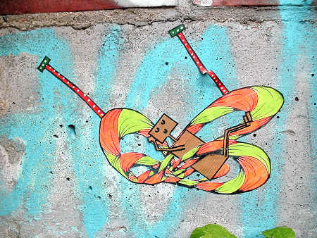 Street-Art: Crin-Schaukel
