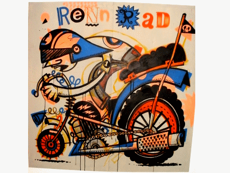 Street-Art: Radfahrer