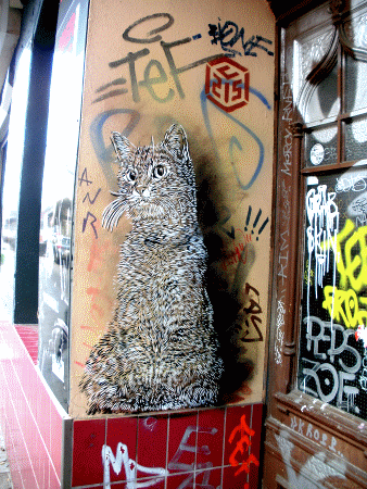Street-Art: Katze (Kontext)