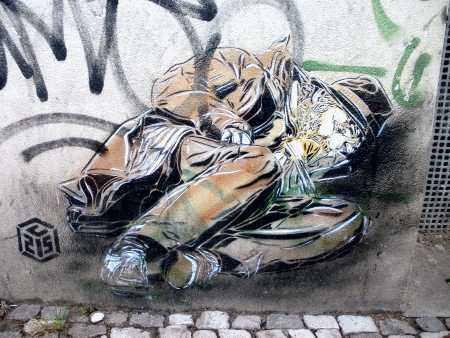 Street-Art: Obdachloser