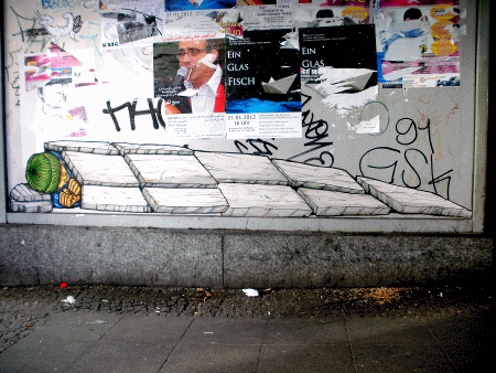 Street-Art: Obdachlos (Detail)