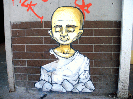 Street-Art: Mönch (Originaltitel: Por el suelo)