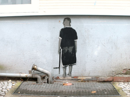 Street-Art: Gewaltbereit 1