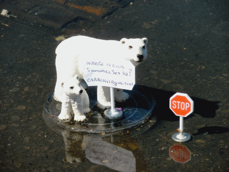 Street-Art: Leidende Eisbären