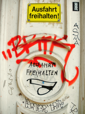 Street-Art: Ausfahrt Freihalten