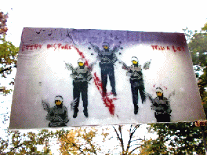 Banksy-Fahne
